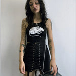 Rat black crop top Gothic Grunge
