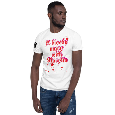 A bloody mary with Marylin - Short-Sleeve Unisex T-Shirt METALLINE MATHERS