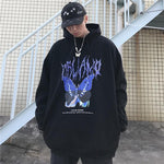 Butterfly Print Hoodie Oversized METALLINE MATHERS