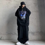 Butterfly Print Hoodie Oversized METALLINE MATHERS