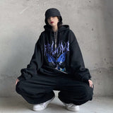 Butterfly Print Hoodie Oversized METALLINE MATHERS