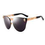 Skull Mirror Diamond Metal Sunglasses - METALLINE MATHERS