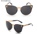 Skull Mirror Diamond Metal Sunglasses - METALLINE MATHERS