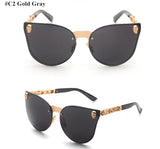 Skull Mirror Diamond Metal Sunglasses - METALLINE MATHERS