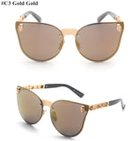 Skull Mirror Diamond Metal Sunglasses - METALLINE MATHERS