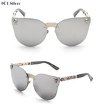 Skull Mirror Diamond Metal Sunglasses - METALLINE MATHERS