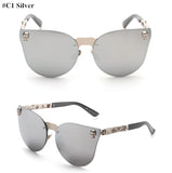 Skull Mirror Diamond Metal Sunglasses - METALLINE MATHERS
