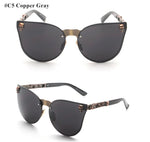 Skull Mirror Diamond Metal Sunglasses - METALLINE MATHERS