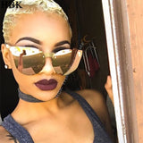 Skull Mirror Diamond Metal Sunglasses - METALLINE MATHERS
