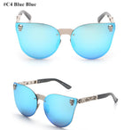 Skull Mirror Diamond Metal Sunglasses - METALLINE MATHERS