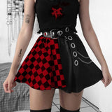 Mini Skirt Patchwork Grunge METALLINE MATHERS