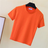 Orange Crop Top T-Shirt METALLINE MATHERS