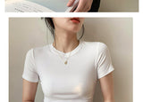 Orange Crop Top T-Shirt METALLINE MATHERS