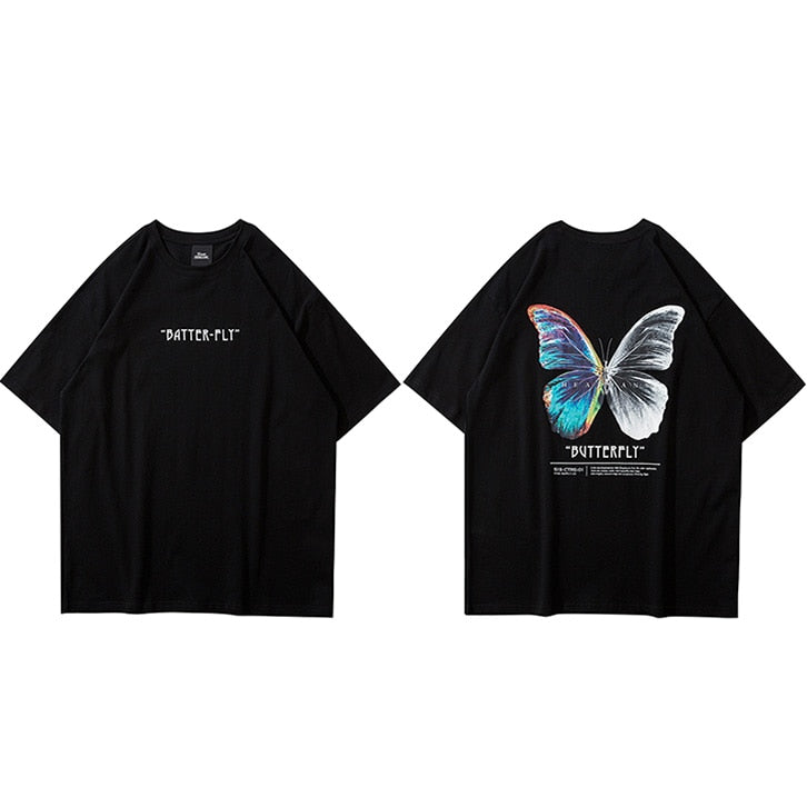 Oversize T Shirt Butterfly – METALLINE
