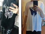 Oversized T-Shirt Unisex Punk Butterfly METALLINE MATHERS
