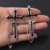 Punk Black Cross METALLINE MATHERS