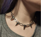 Spike rivet necklace Rock Gothic Chokers METALLINE MATHERS