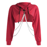 Sweatshirt Hoodie Crop Top Chain METALLINE MATHERS