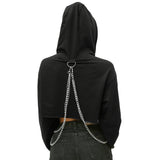 Sweatshirt Hoodie Crop Top Chain METALLINE MATHERS