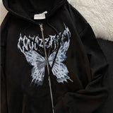 Zipper Butterfly Sweatshirt METALLINE MATHERS