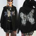 Zipper Butterfly Sweatshirt METALLINE MATHERS